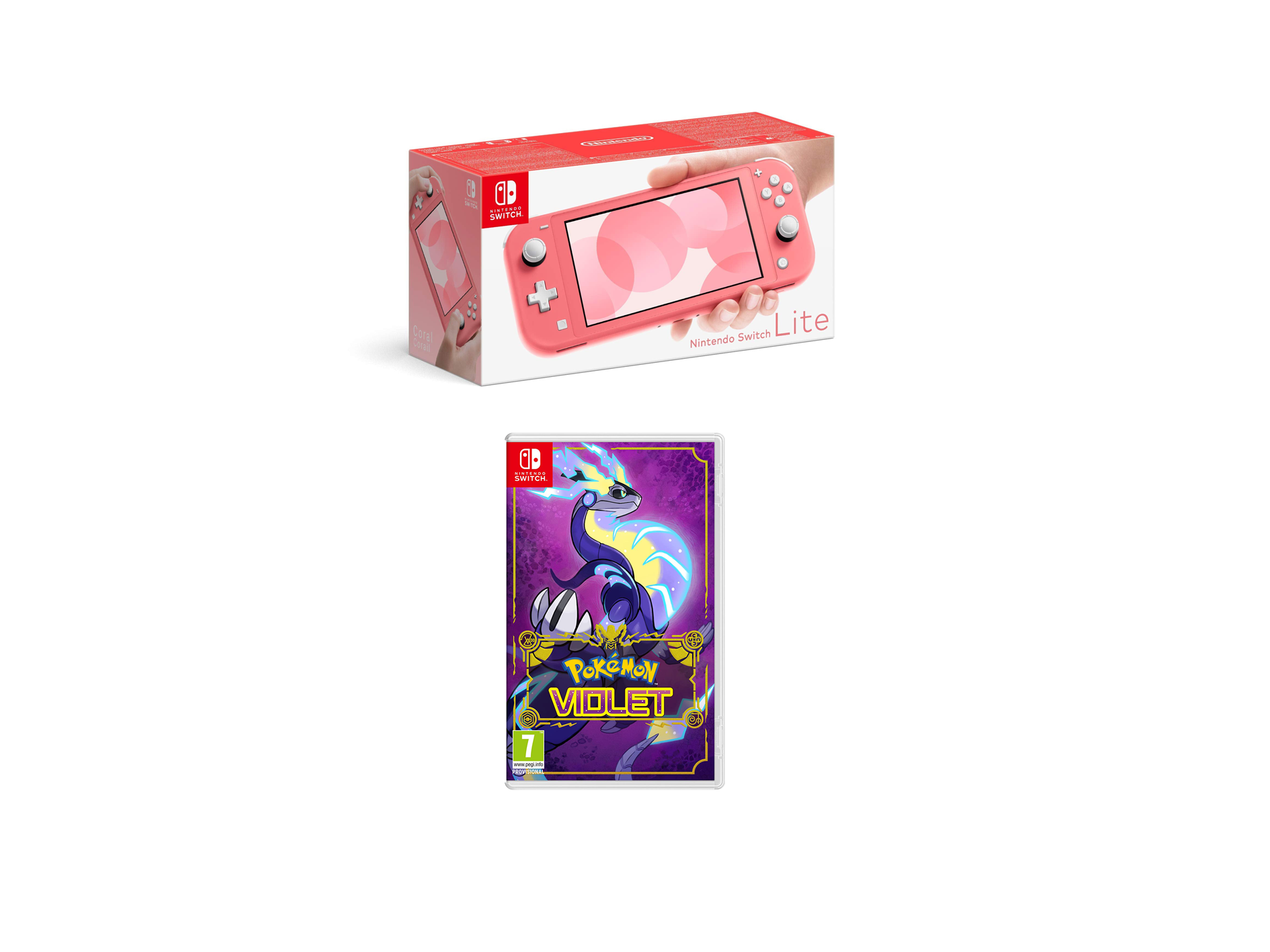 Nintendo Switch Lite - Coral + Pokémon Violet – Konsole Kingz