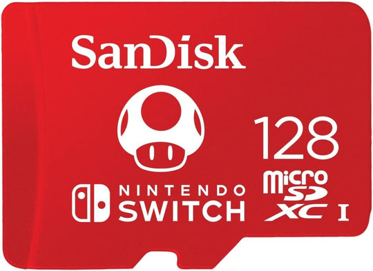 Cerdyn microSDXC SanDisk ar gyfer Nintendo Switch - 128GB