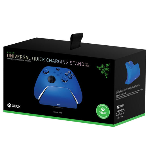 Stondin Codi Tâl Razer - Shock Blue (Cyfres Xbox X)