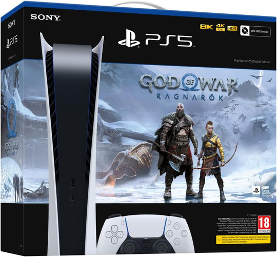 Consol Digidol PlayStation 5 - Bwndel Ragnarök God of War 