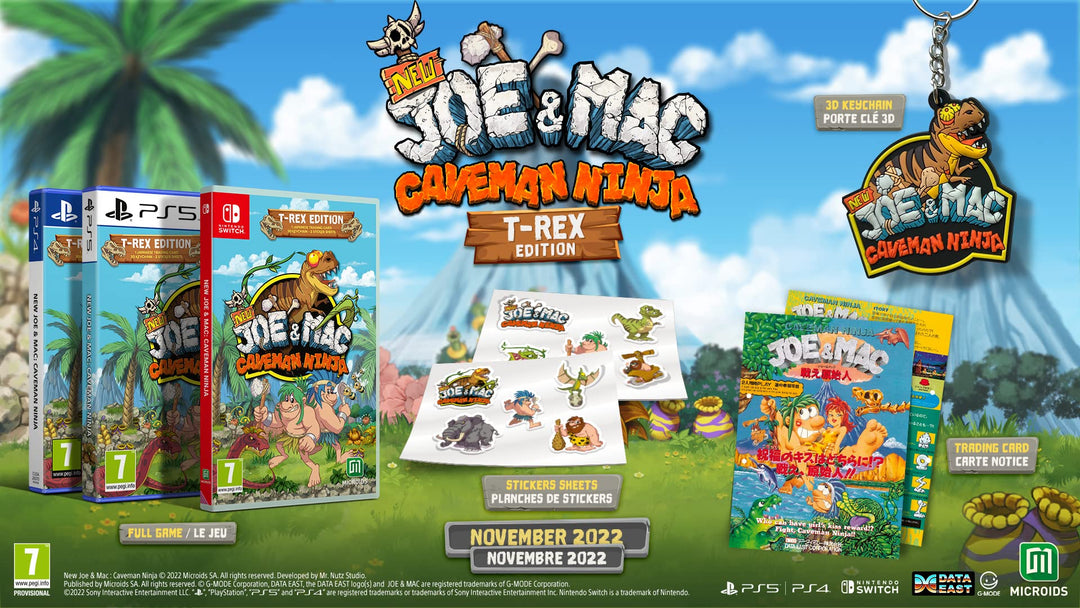 New Joe & Mac: Caveman Ninja - T-Rex Edition (PlayStation 4)