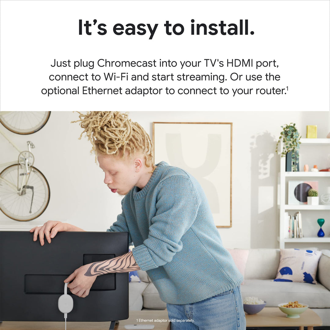 Chromecast gyda Google TV (HD) - Eira 